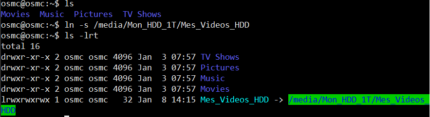 Ajouter dossier VIDEO sur HDD externe comme source OSMC