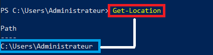 Powershell Formation debutant - Get-Location