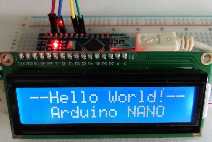 Arduino NANO LCM 1602 IIC 