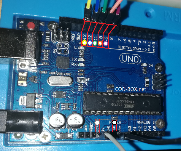 Branchement RFID RC522 Arduino UNO