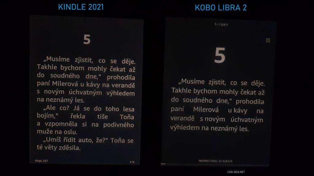 Invert screen Kindle vs Kobo